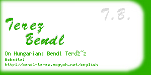 terez bendl business card